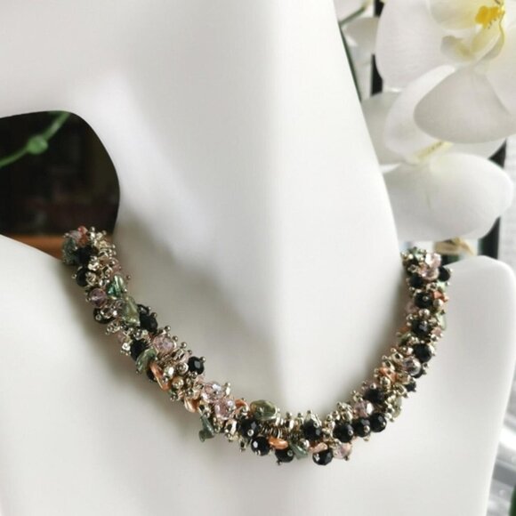 Swarovski Jewelry - sold Keshi Pearl and crystal necklace in sterling silver 🆕